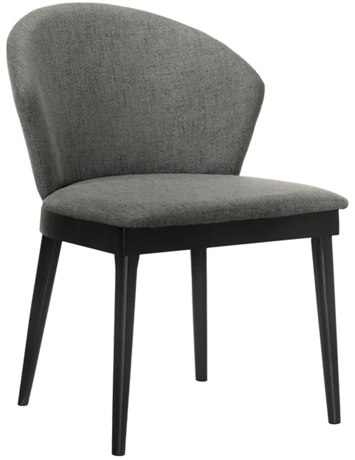 Armen Living Juno 2-Piece Charcoal Dining Side Chairs