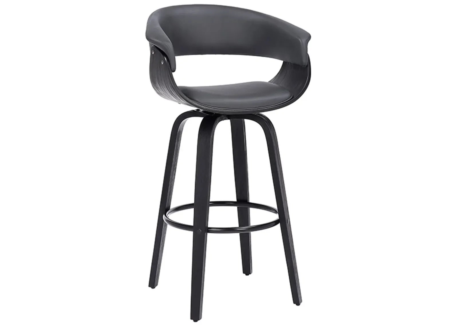 Armen Living Julyssa Gray 26" Swivel Counter Stool