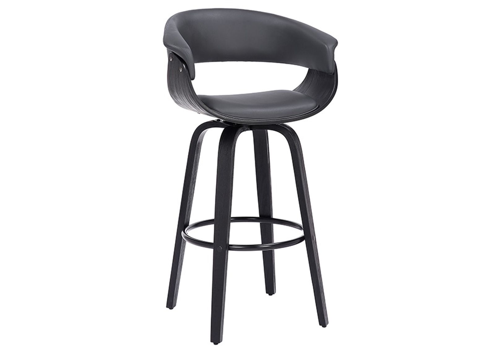 Armen Living Julyssa Gray 26" Swivel Counter Stool