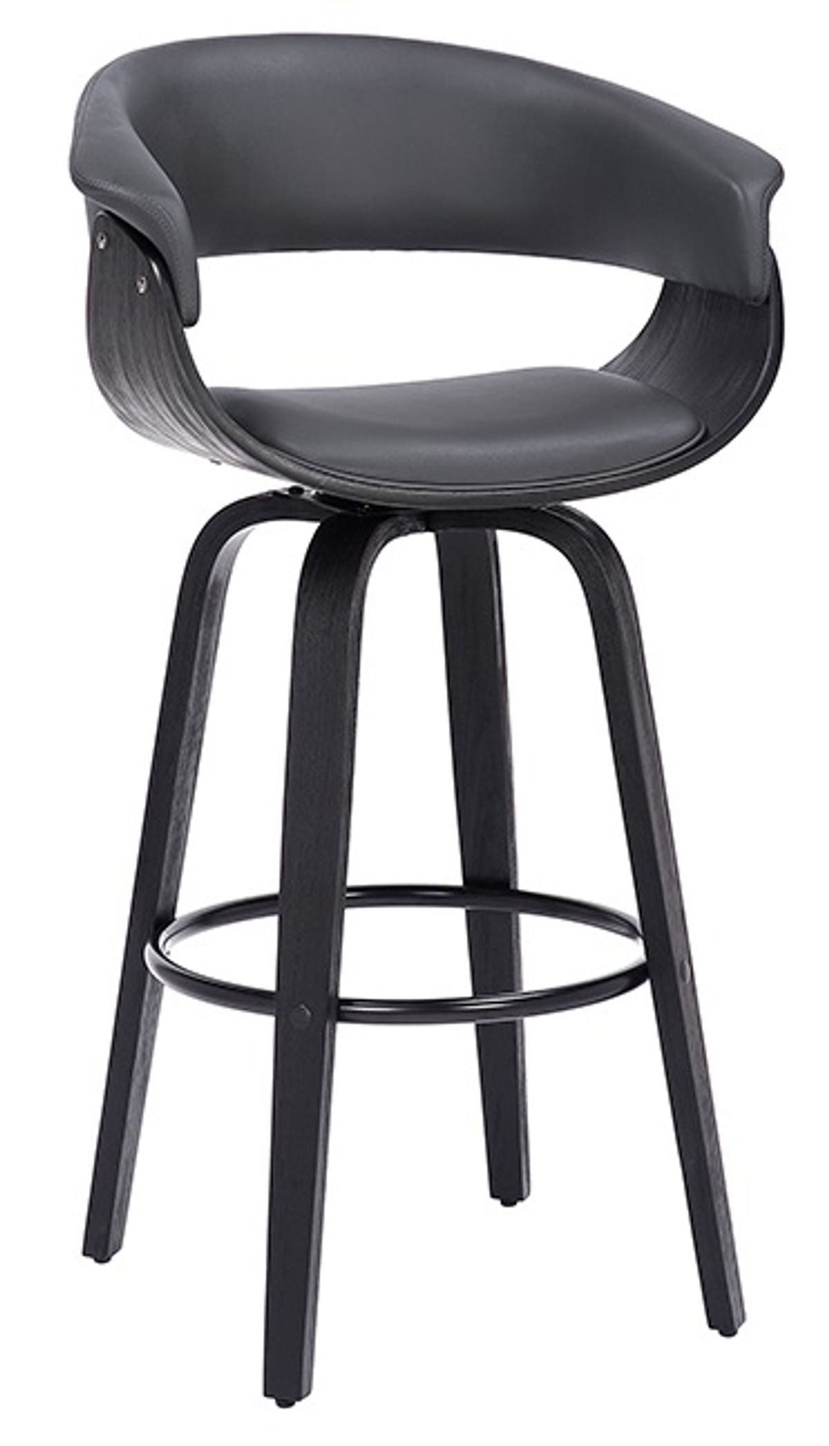 Armen Living Julyssa Gray 26" Swivel Counter Stool