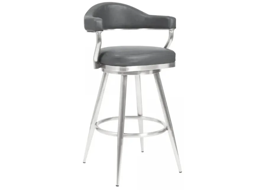 Armen Living Justin Vintage Gray 30" Bar Stool