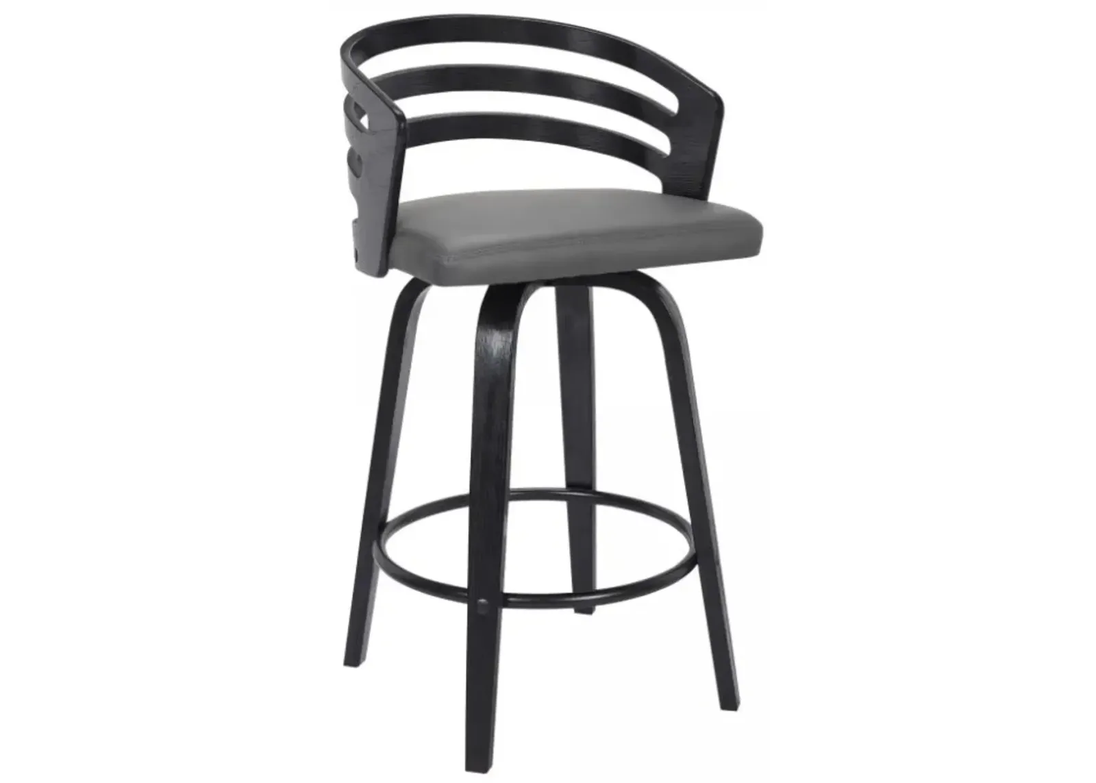 Armen Living Jayden Gray 26" Swivel Counter Stool