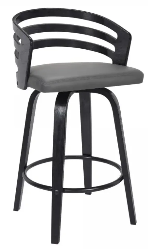 Armen Living Jayden Gray 30" Swivel Bar Stool