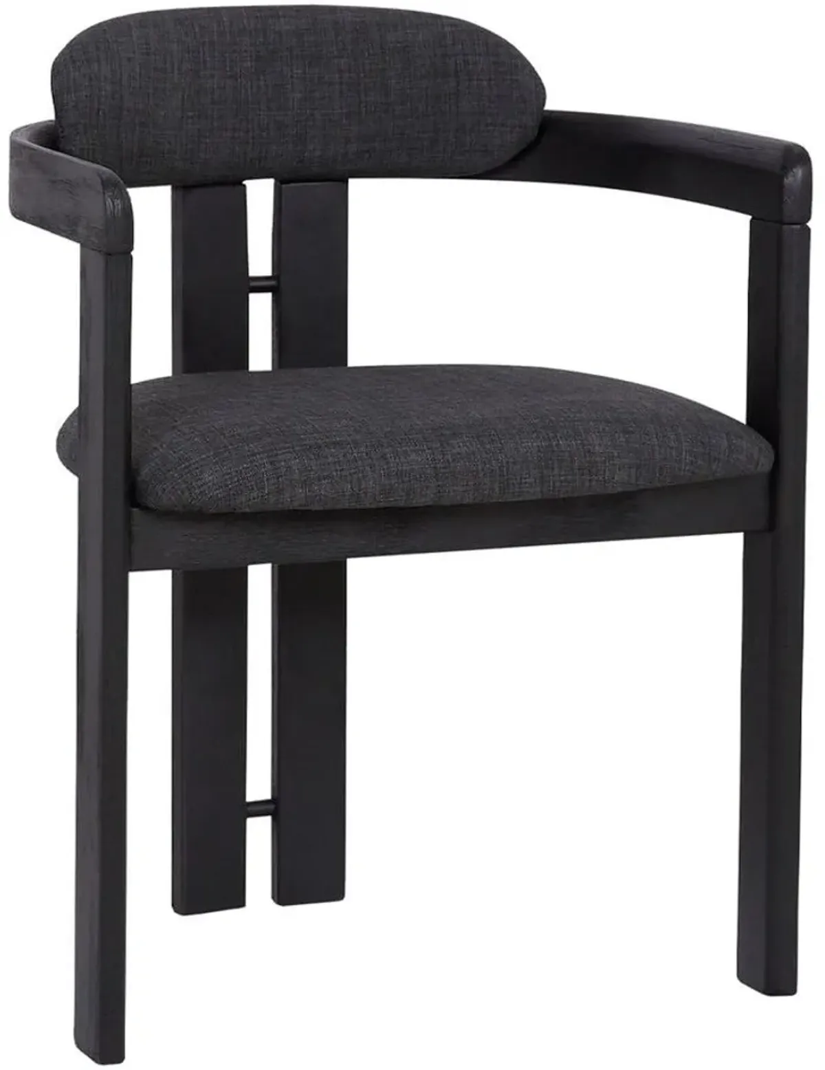 Armen Living Jazmin 2-Piece Charcoal Dining Chair