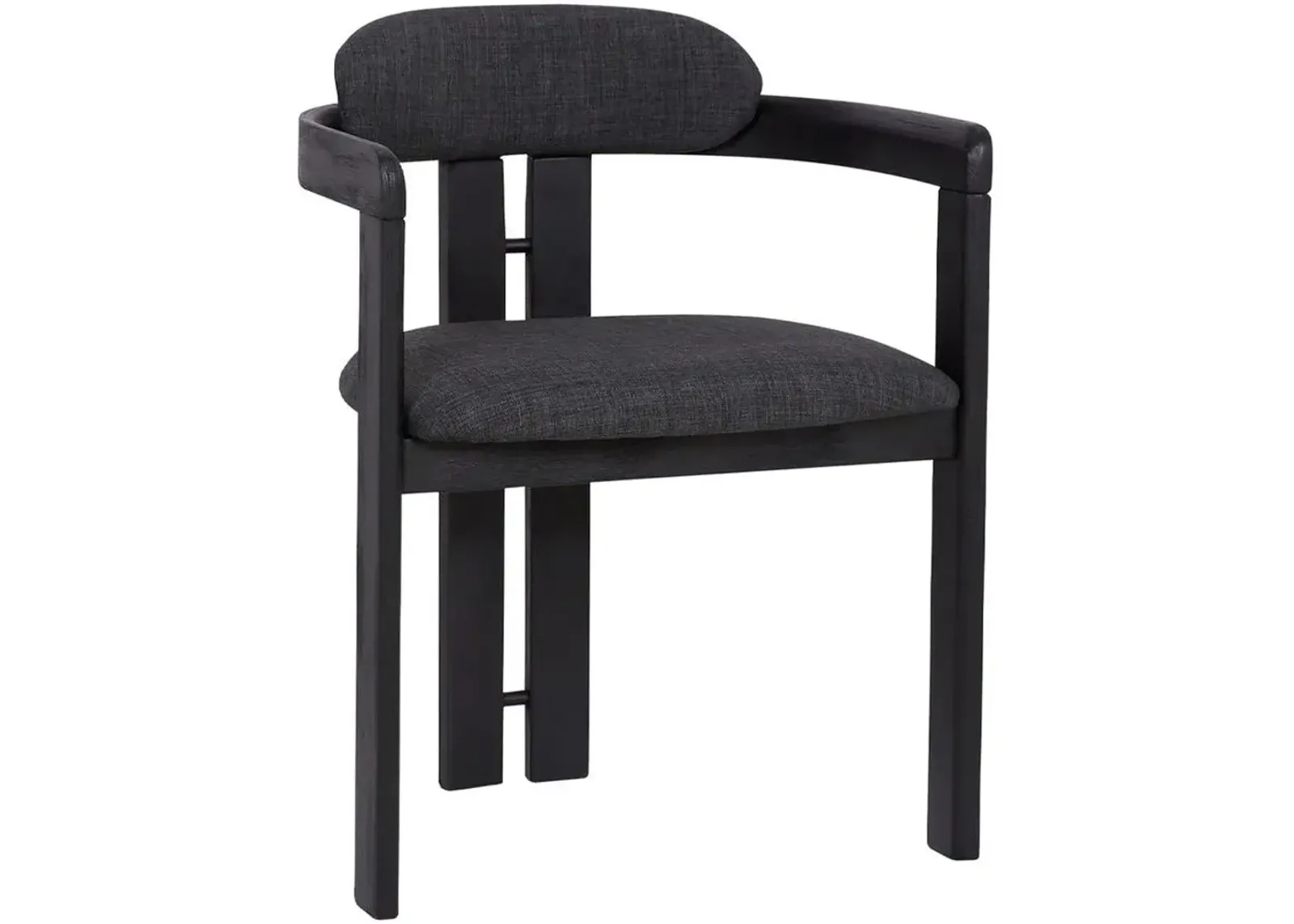 Armen Living Jazmin 2-Piece Charcoal Dining Chair