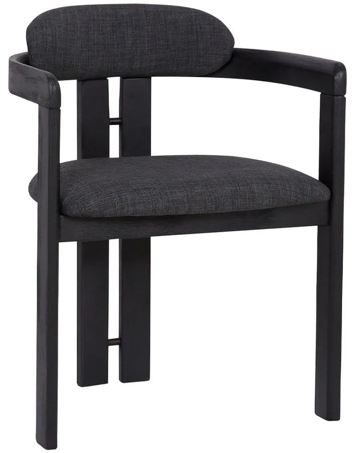 Armen Living Jazmin 2-Piece Charcoal Dining Chair