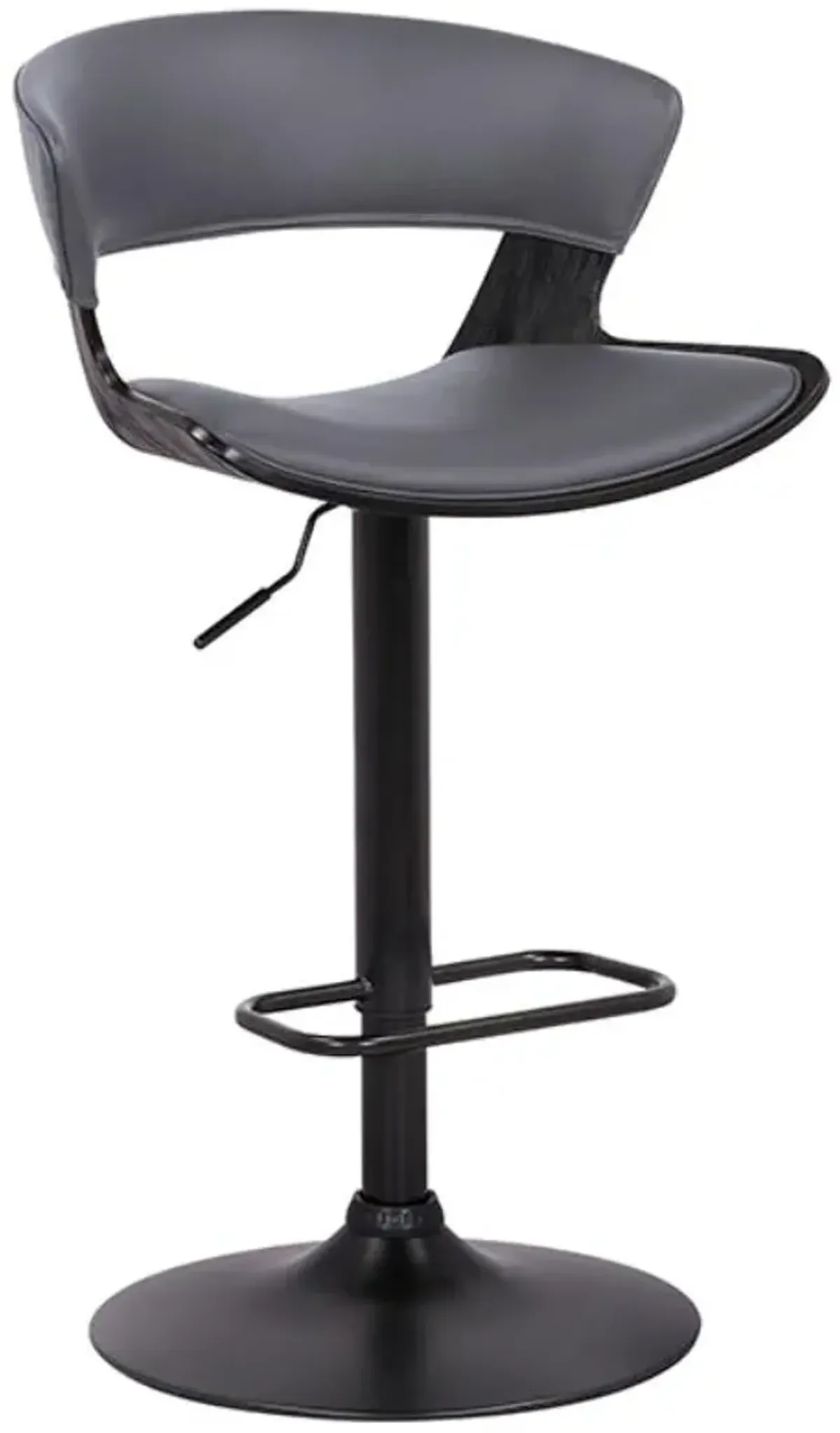 Armen Living Karine Black/Grey Adjustable Swivel Bar Stool