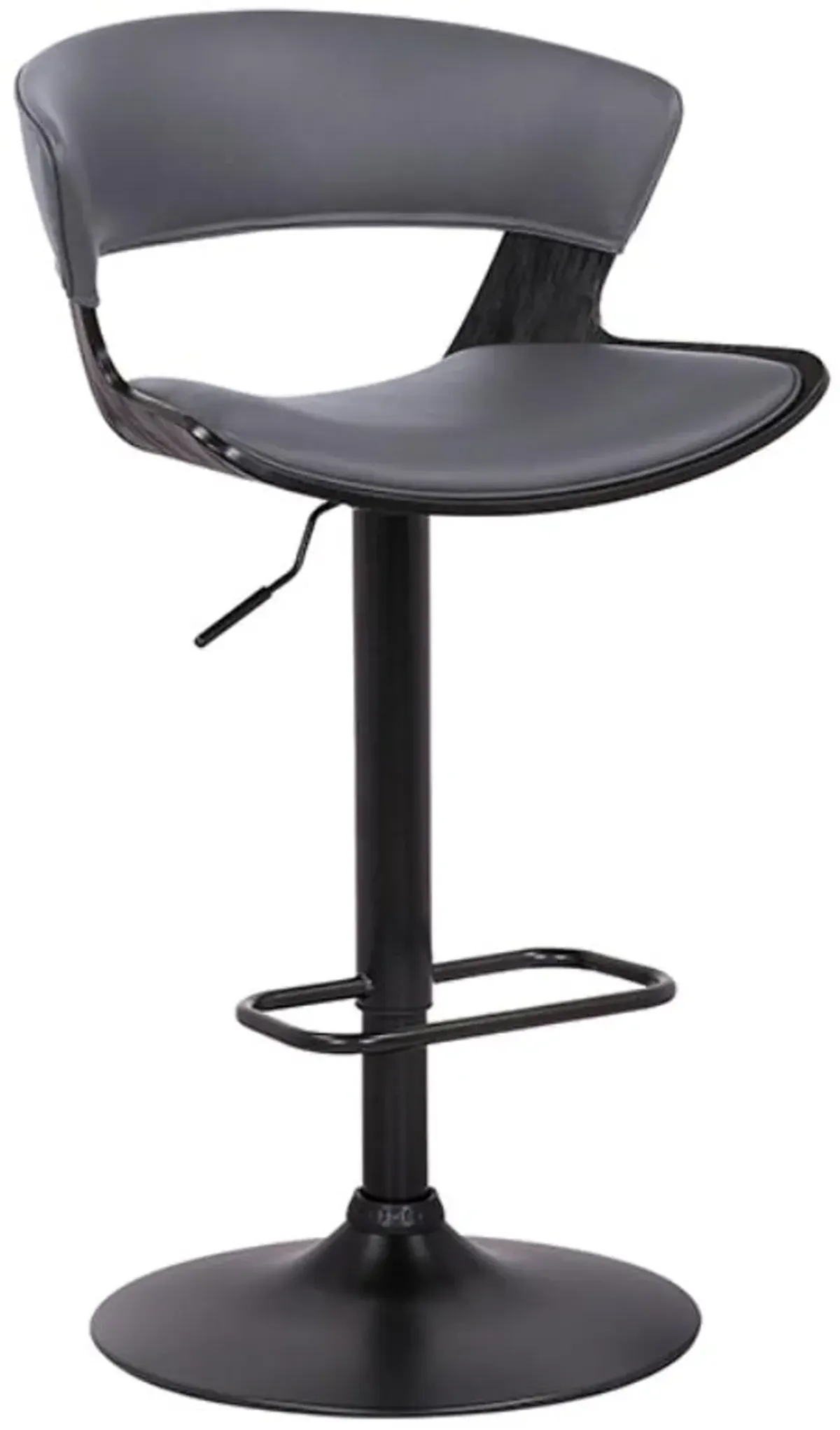 Armen Living Karine Black/Grey Adjustable Swivel Bar Stool