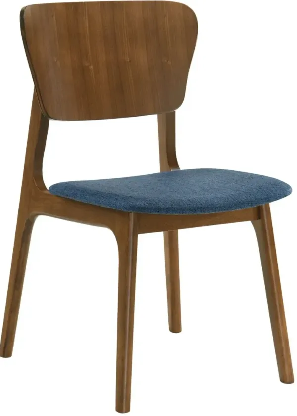 Armen Living Kalia 2-Piece Blue Dining Chair Set