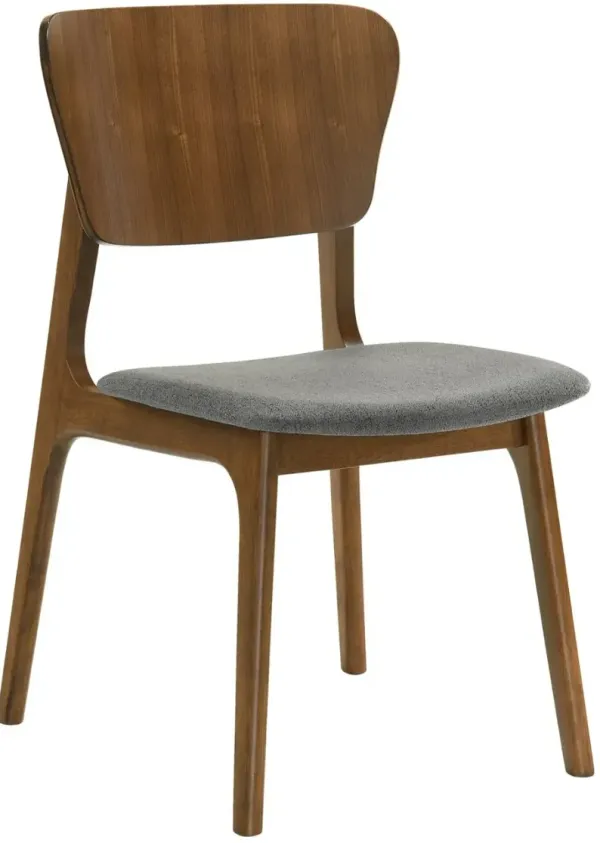 Armen Living Kalia 2-Piece Charcoal Dining Chair Set