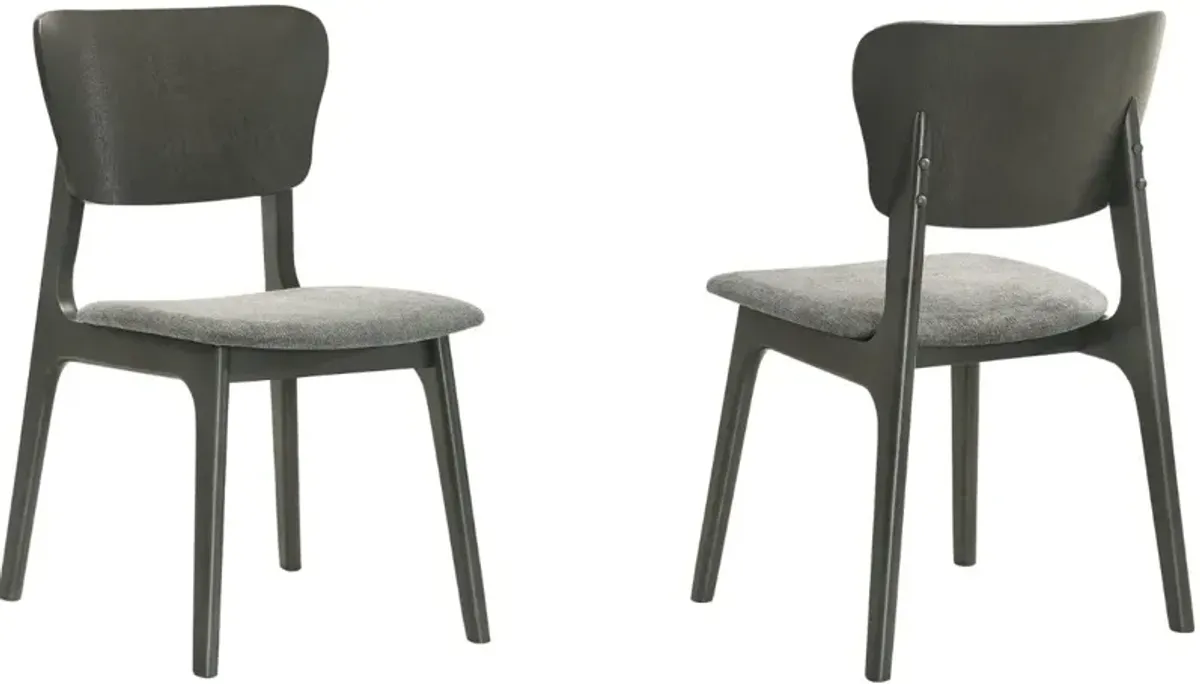 Armen Living Kalia 2-Piece Gray Dining Chair Set