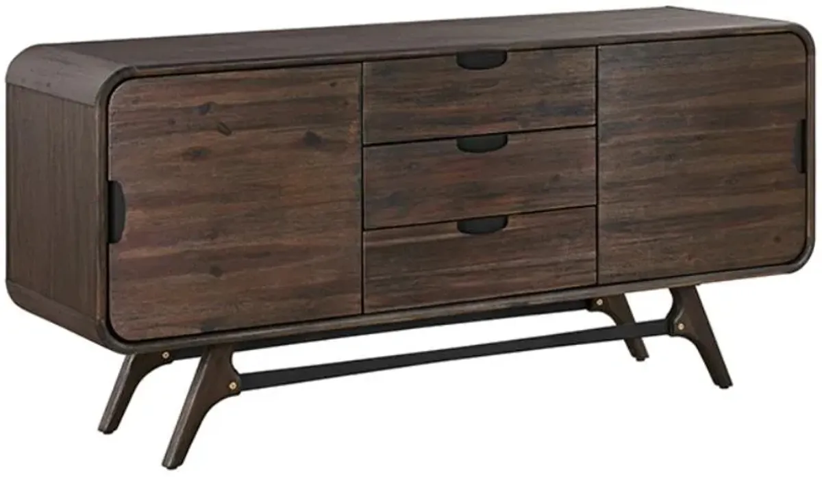 Armen Living Kendra Brown Brushed Sideboard Buffet 