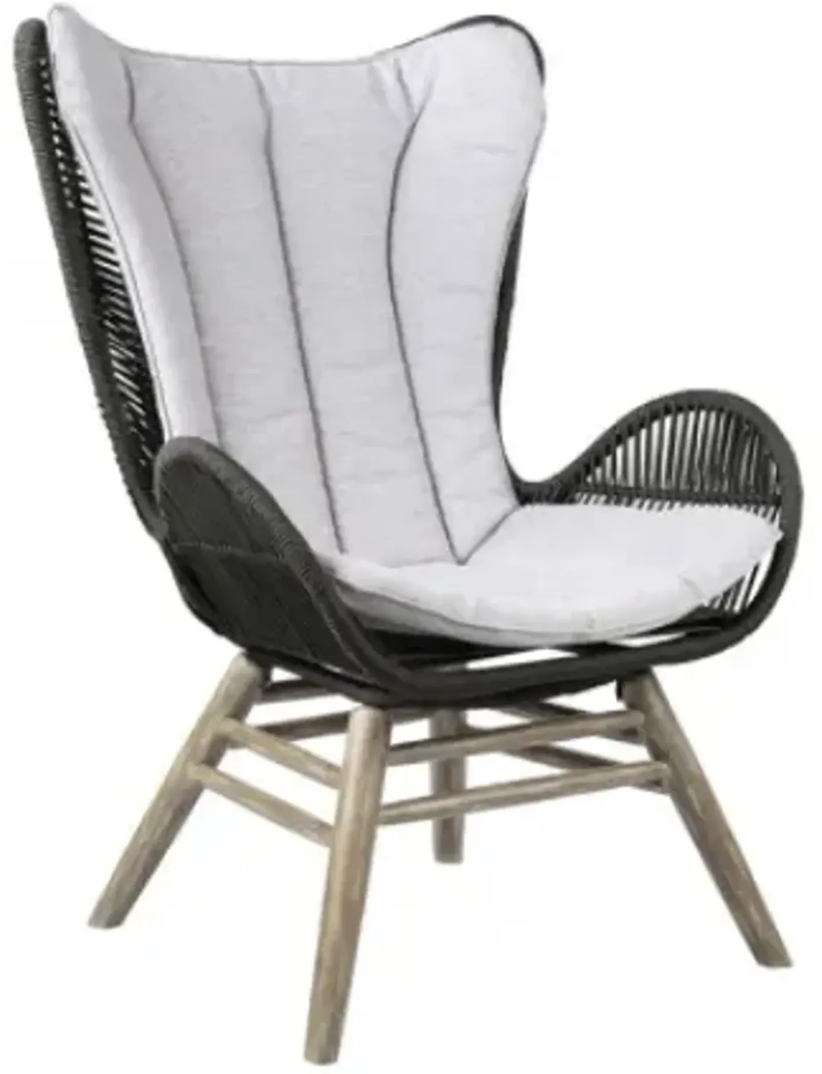 Armen Living King Charcoal Lounge Chair