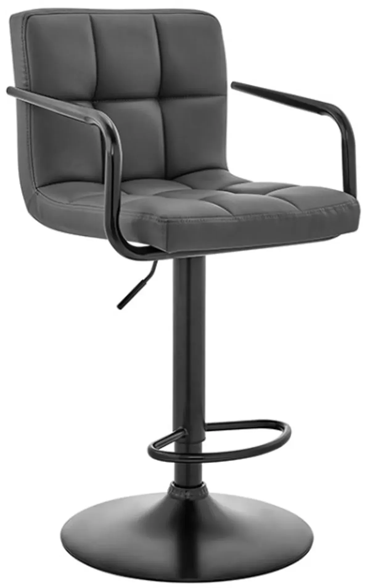 Armen Living Laurant Gray Adjustable Swivel Bar Stool