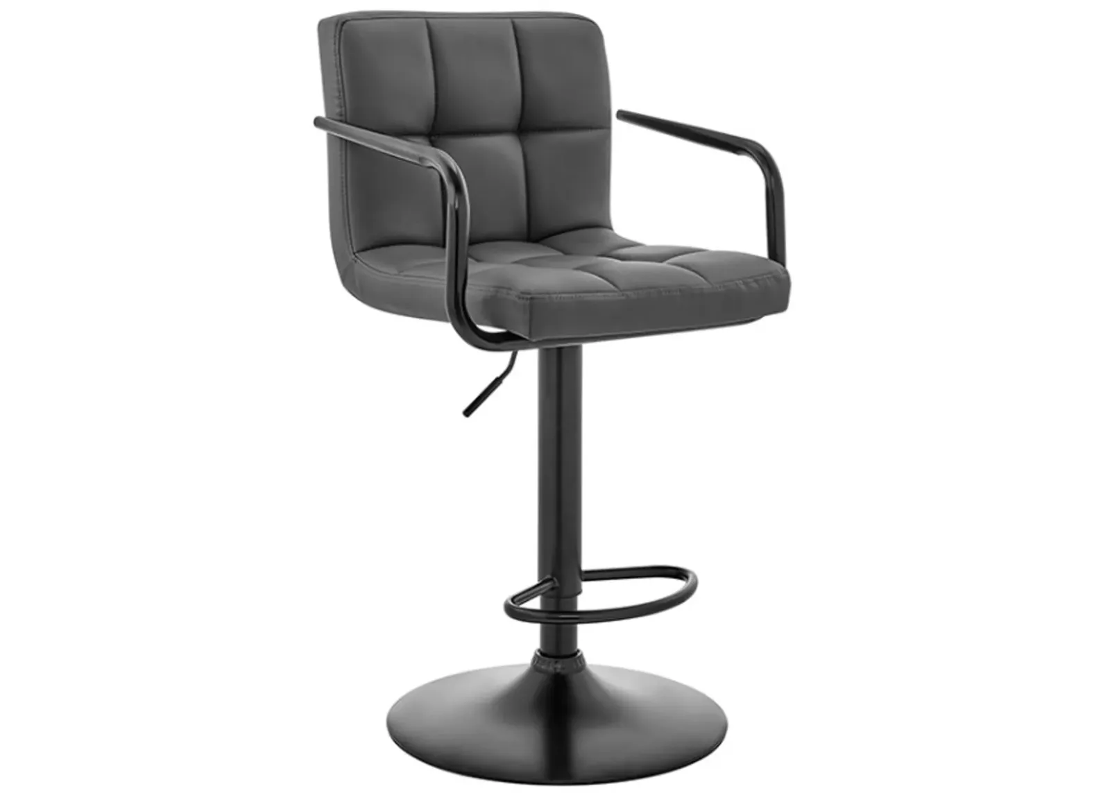 Armen Living Laurant Gray Adjustable Swivel Bar Stool