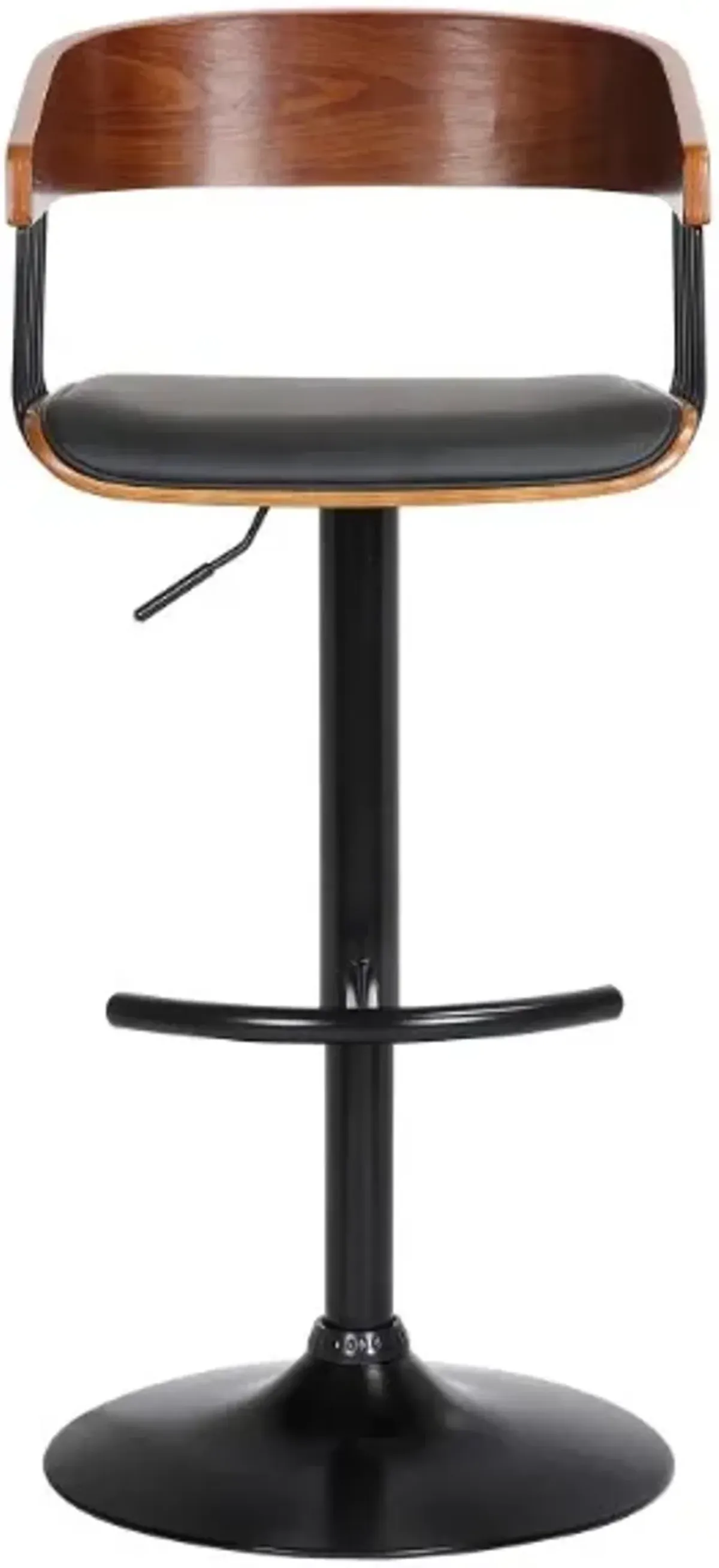 Armen Living Larisa Black/Walnut Adjustable Bar Stool