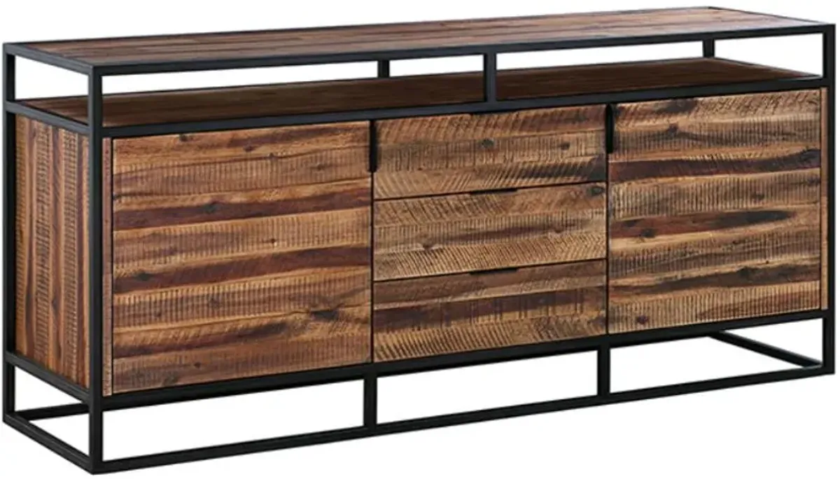 Armen Living Ludgate Black/Brown Sideboard Buffet