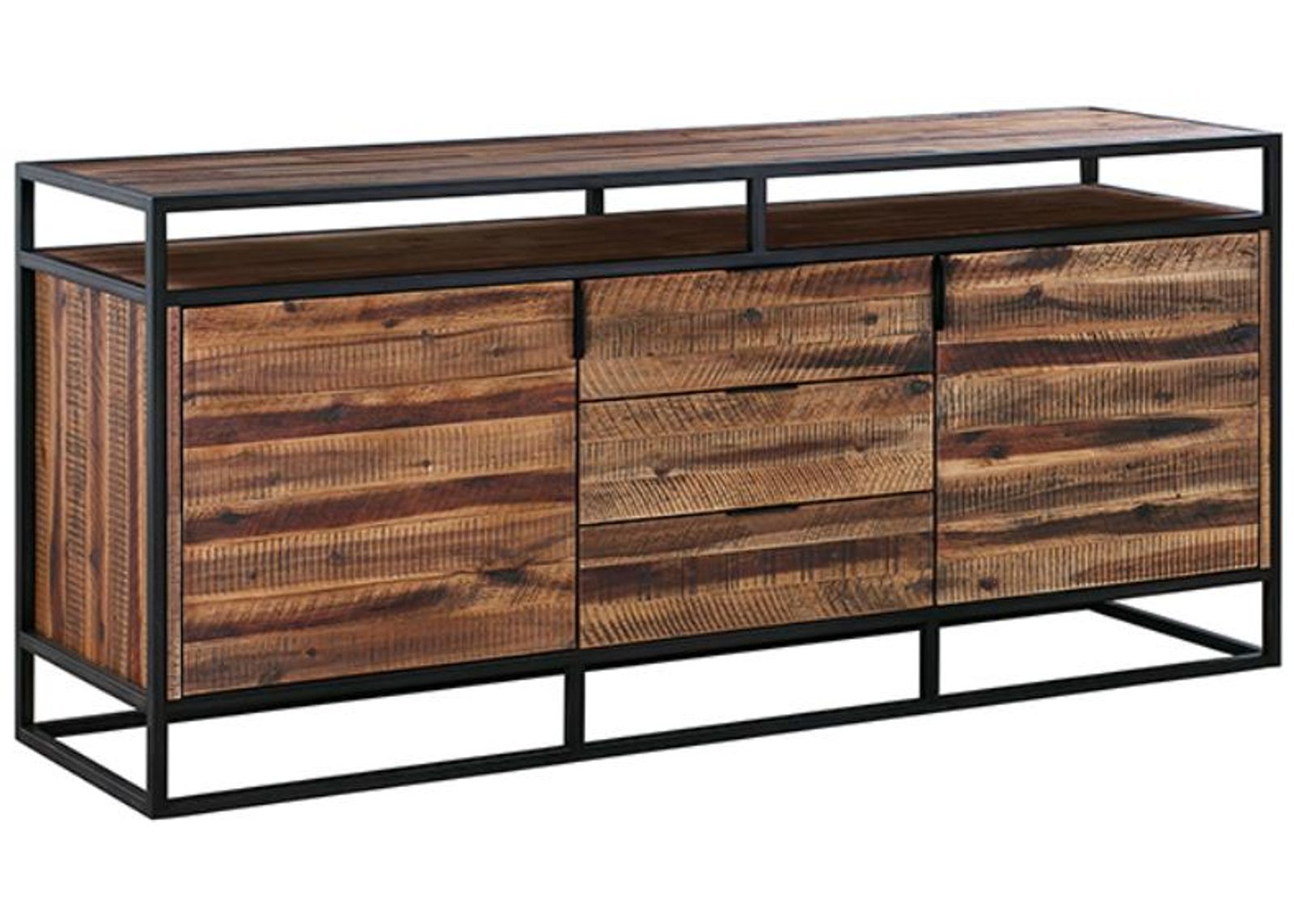 Armen Living Ludgate Black/Brown Sideboard Buffet