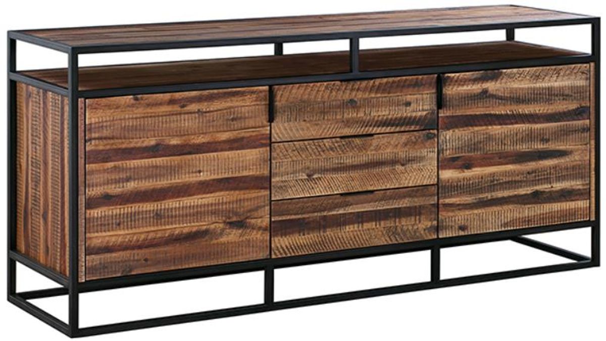 Armen Living Ludgate Black/Brown Sideboard Buffet