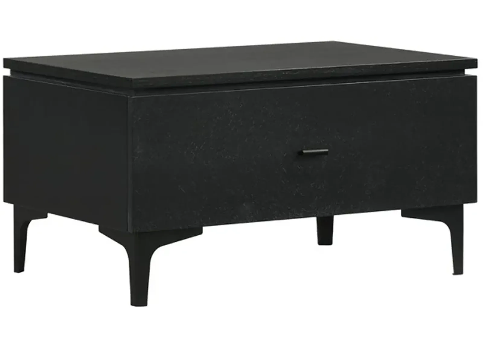 Armen Living Legend Black Drawer Nightstand