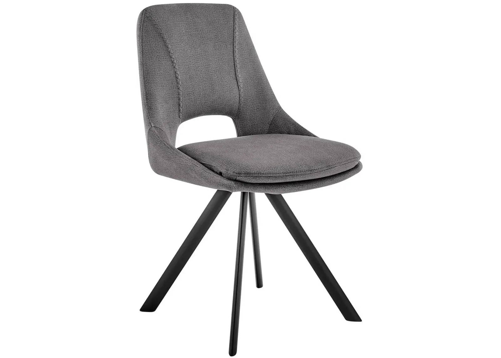 Armen Living Lexi 2-Piece Gray Dining Accent Chairs