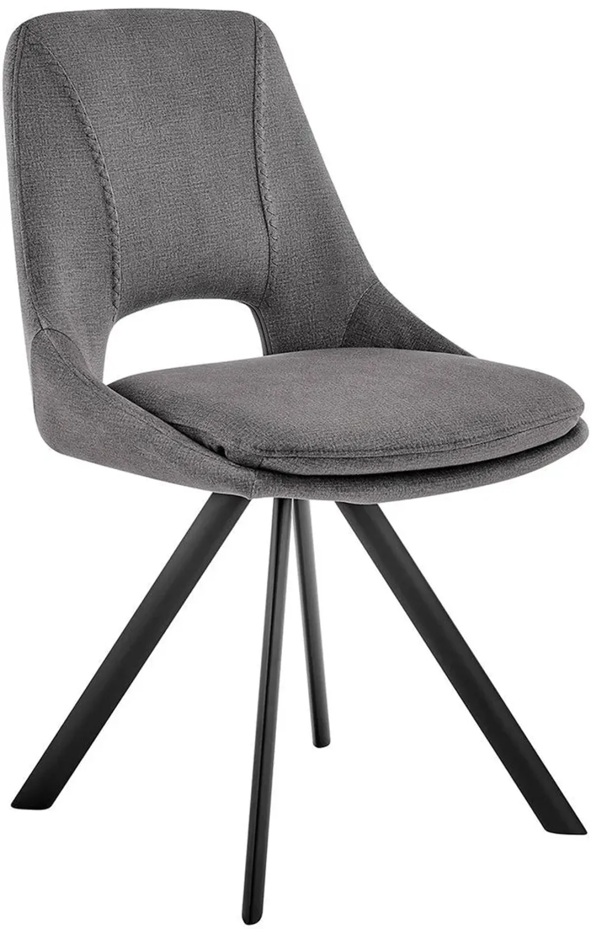 Armen Living Lexi 2-Piece Gray Dining Accent Chairs