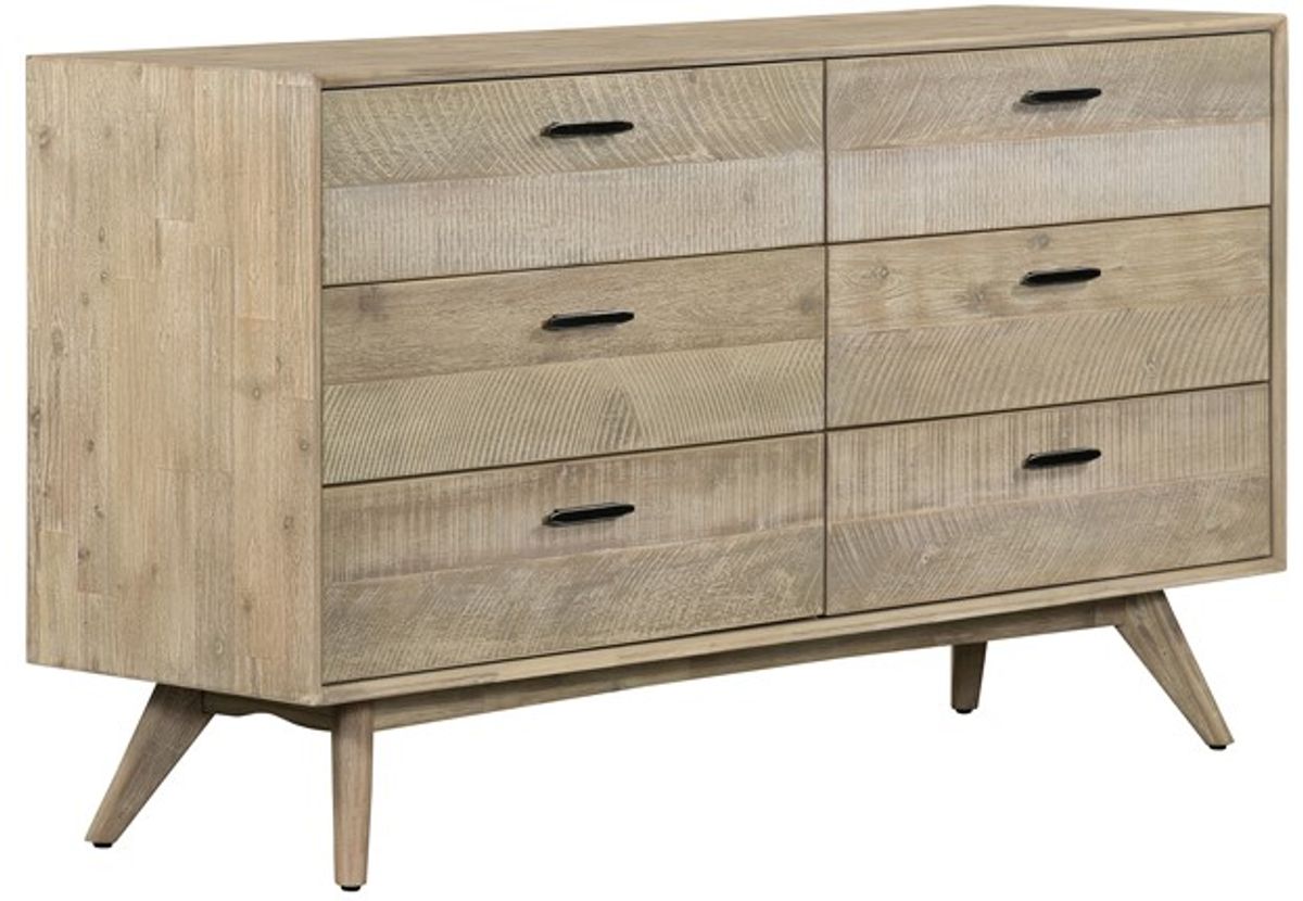 Armen Living Baly Grey Sandblast Summer Drawer Dresser