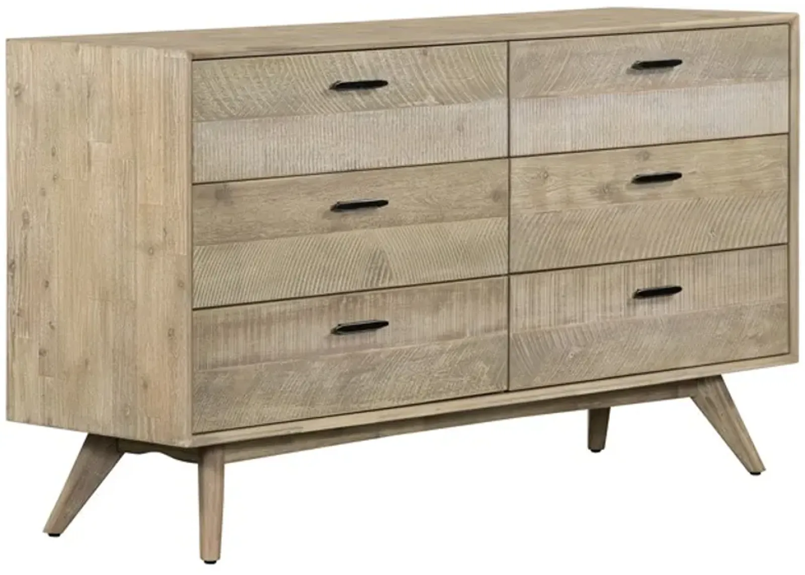 Armen Living Baly Grey Sandblast Summer Drawer Dresser