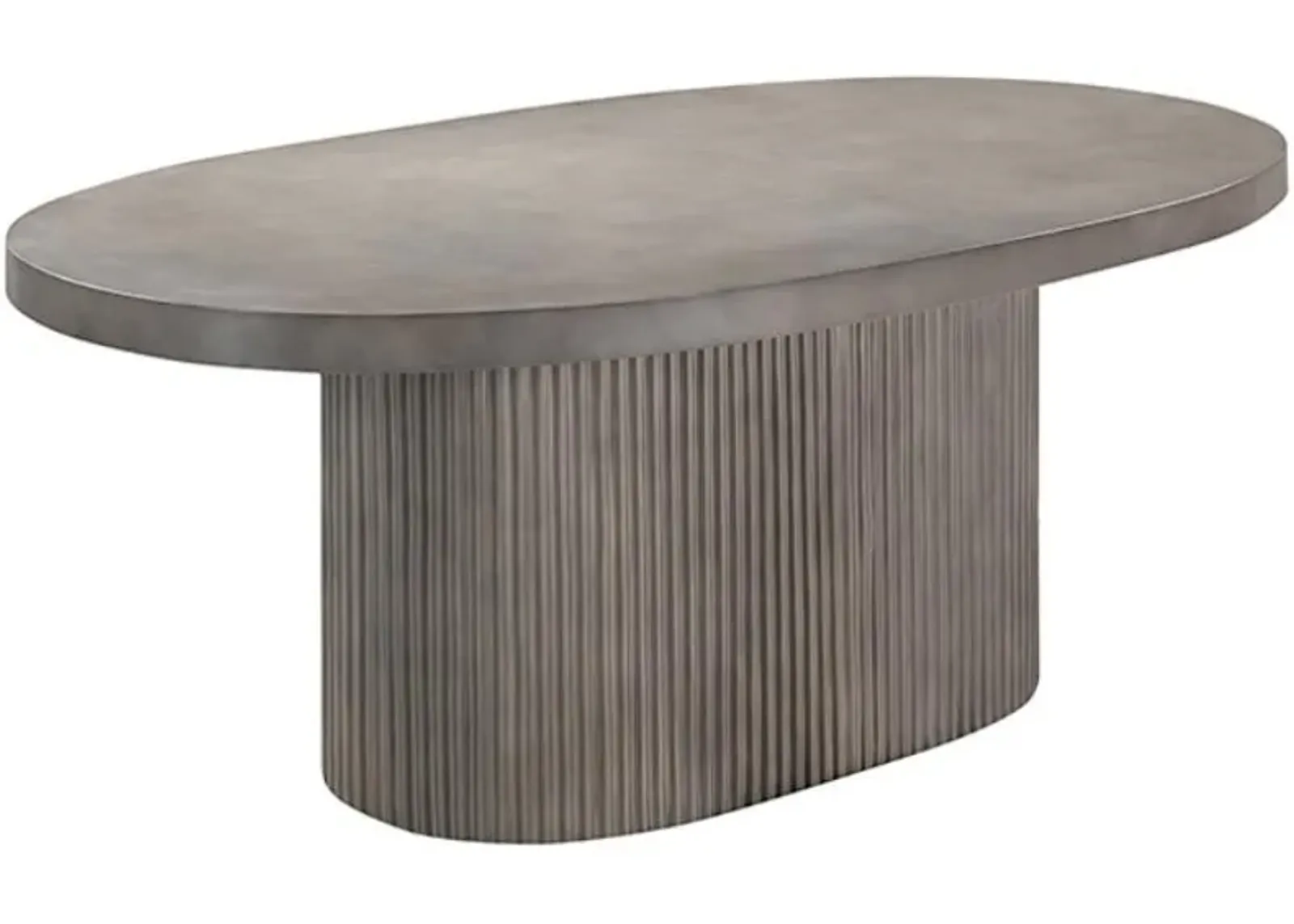 Armen Living Wave Grey Oval Dining Table