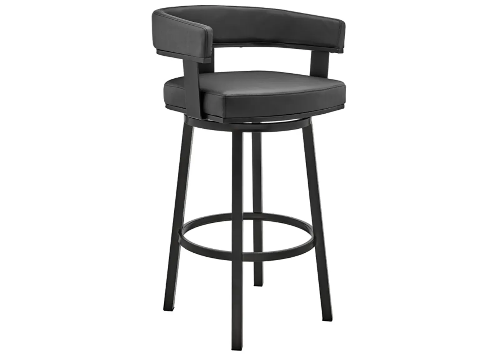 Armen Living Lorin Black 26" Swivel Counter Stool