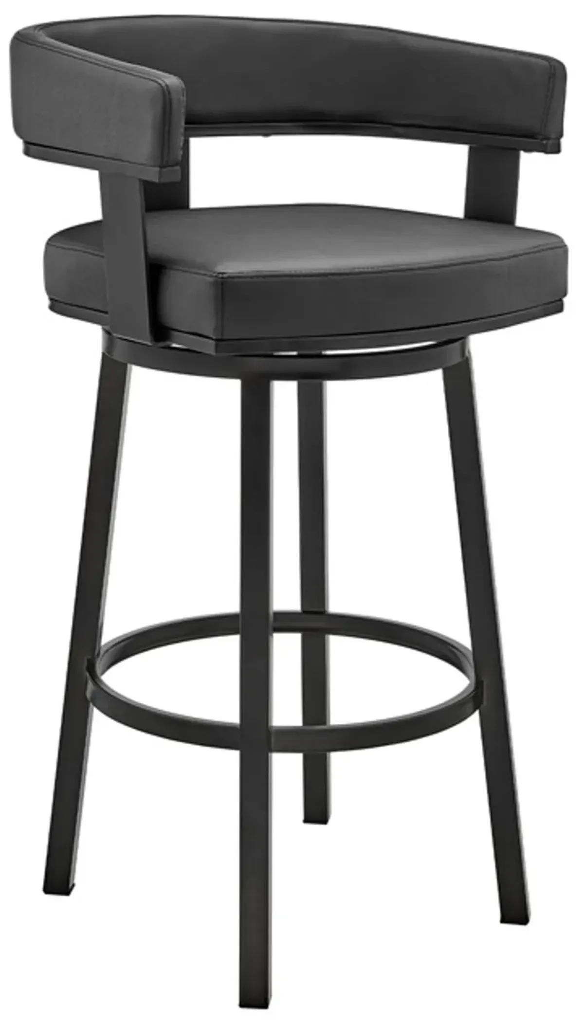 Armen Living Lorin Black 26" Swivel Counter Stool