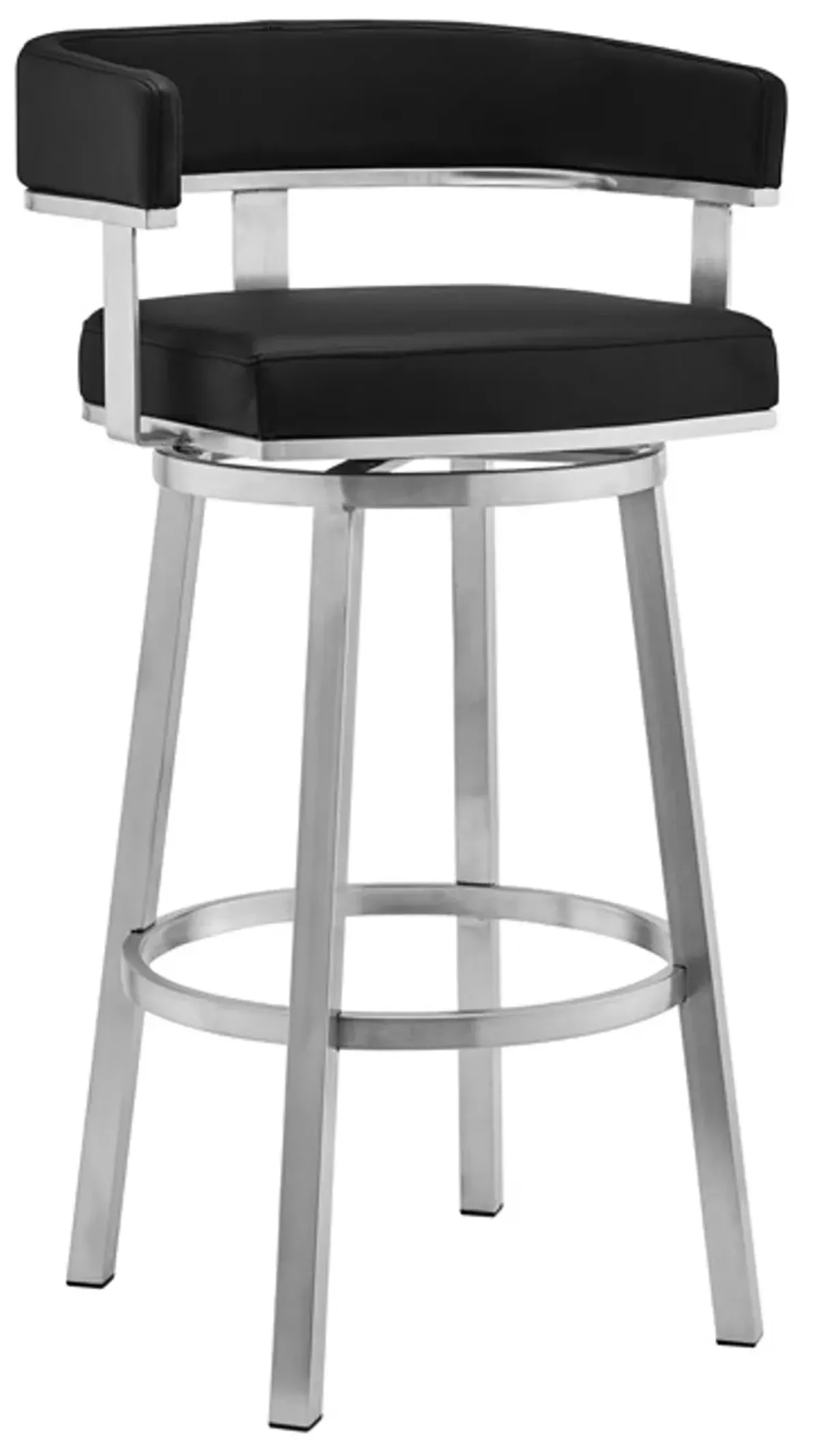 Armen Living Lorin Gray 26" Swivel Counter Stool