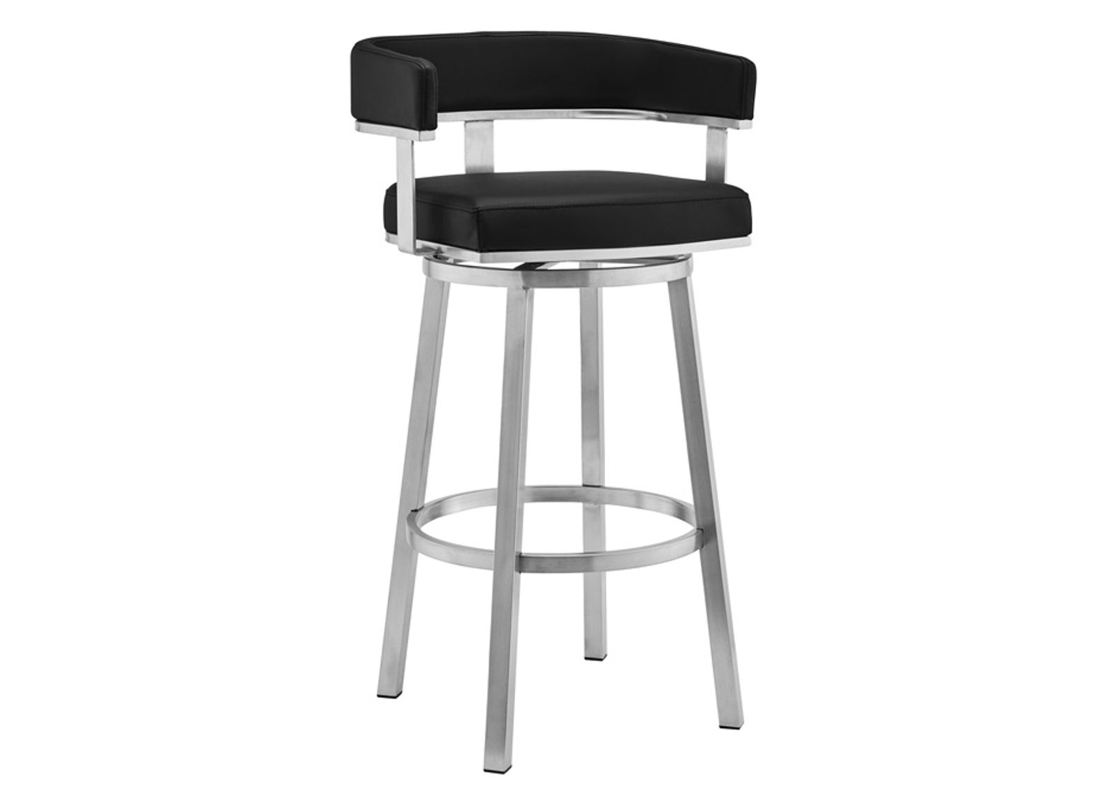 Armen Living Lorin Gray 30" Swivel Bar Stool