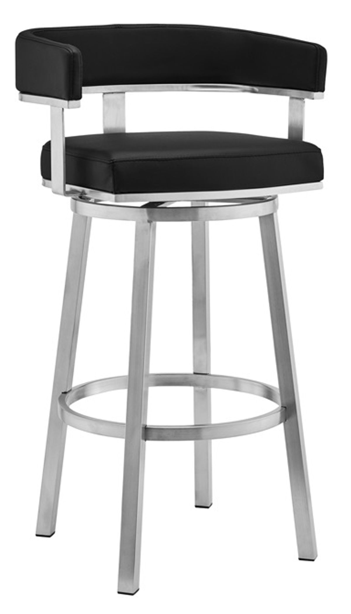 Armen Living Lorin Gray 30" Swivel Bar Stool