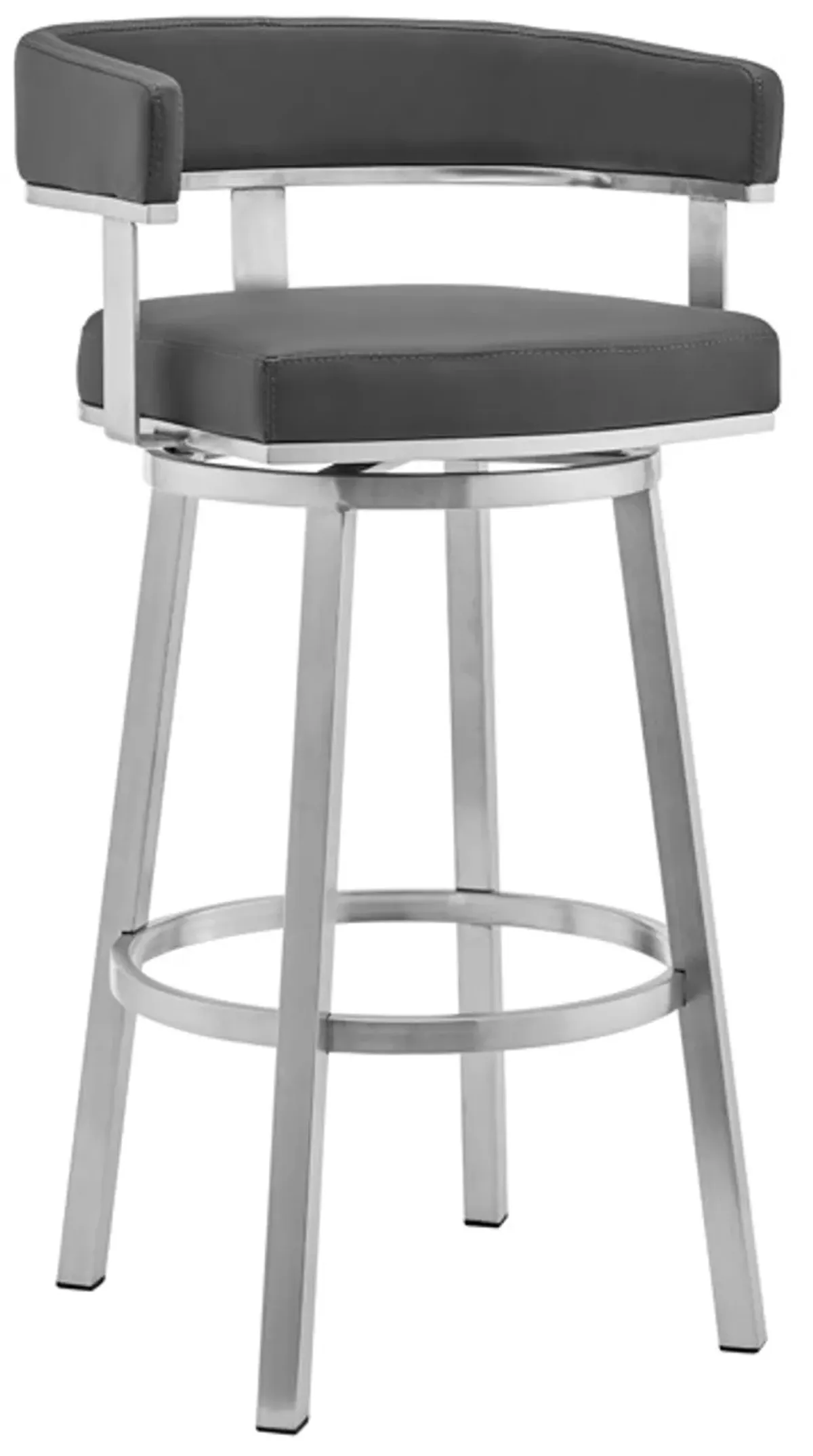 Armen Living Lorin Gray 26" Swivel Counter Stool