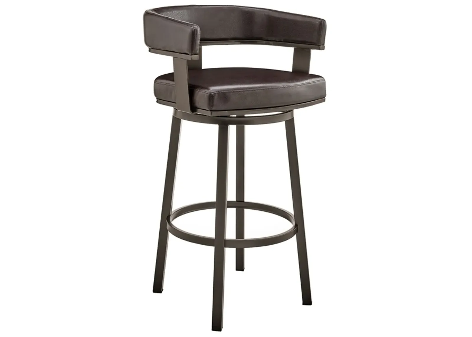 Armen Living Lorin Chocolate 26" Swivel Counter Stool