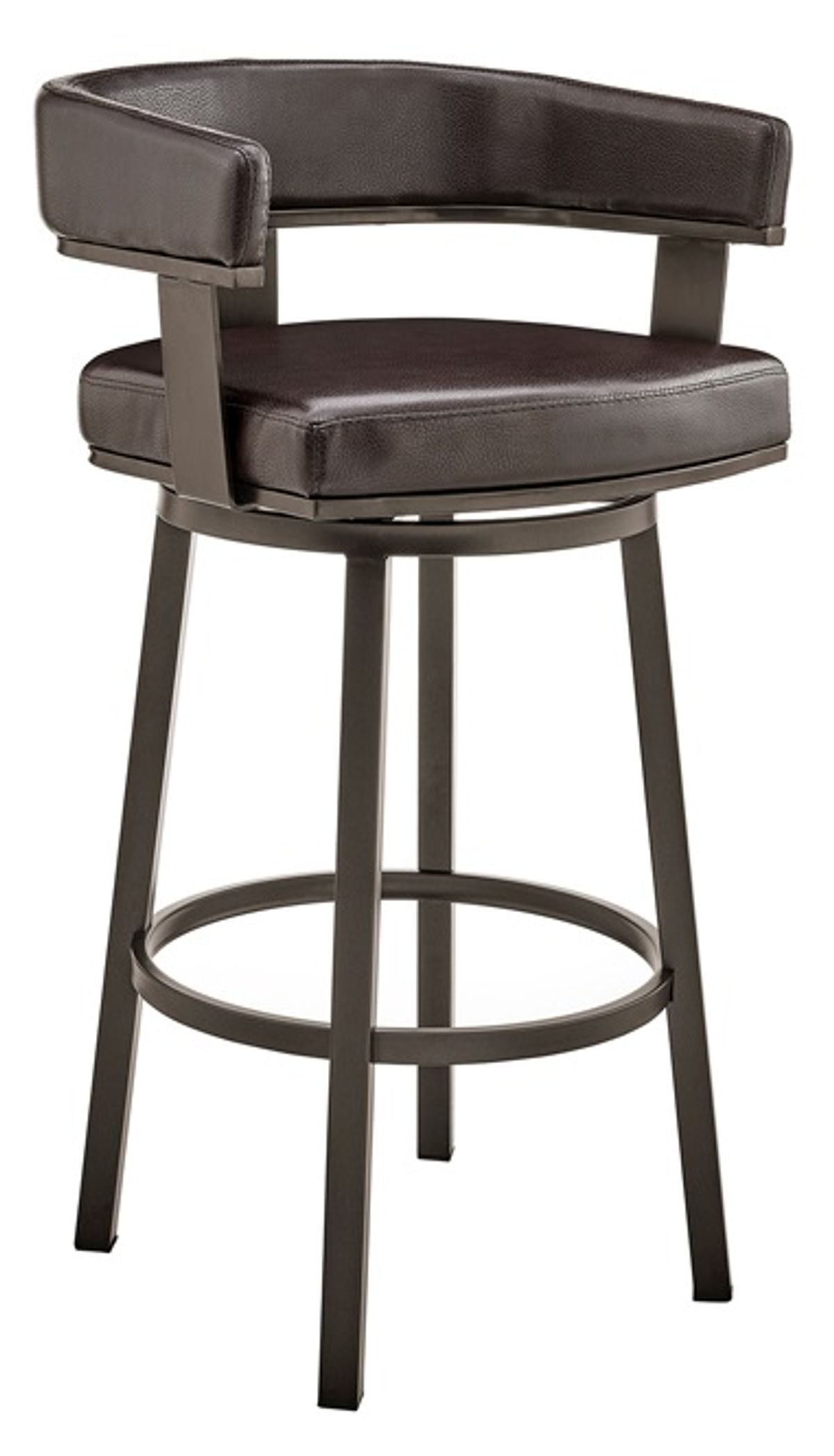 Armen Living Lorin Chocolate 26" Swivel Counter Stool