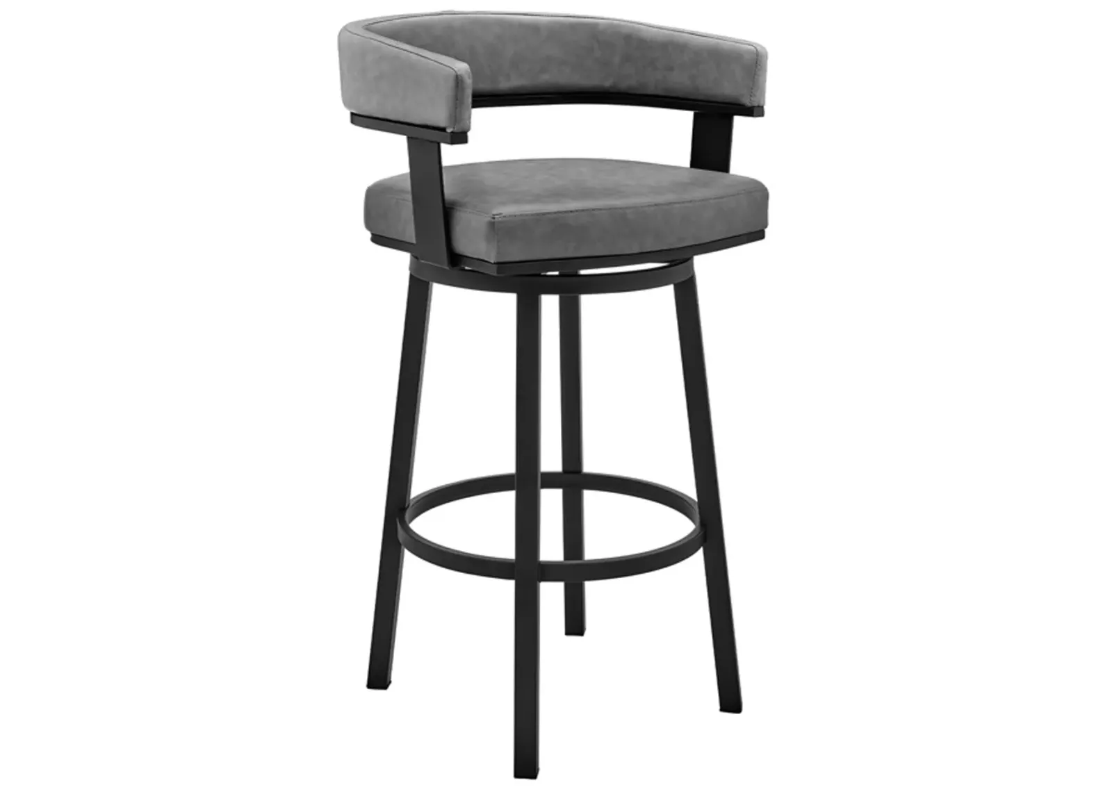 Armen Living Lorin Gray 26" Swivel Counter Stool