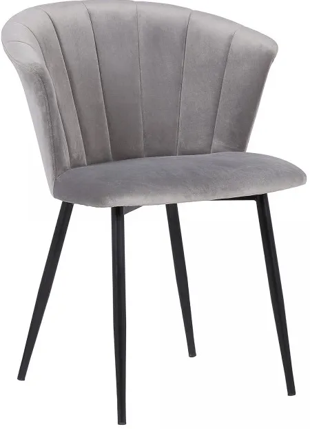 Armen Living Lulu Grey/Black Dining Chair