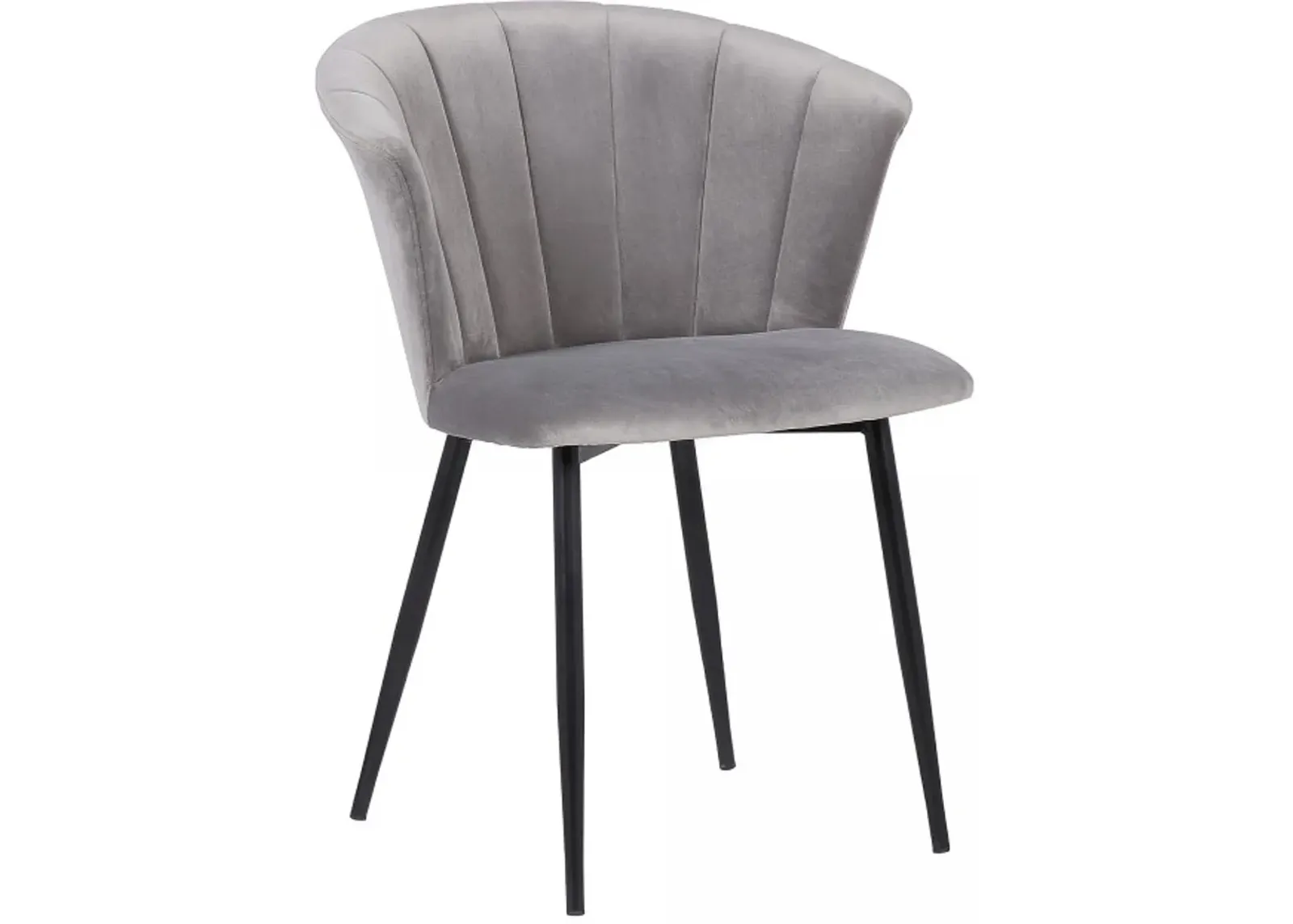 Armen Living Lulu Grey/Black Dining Chair