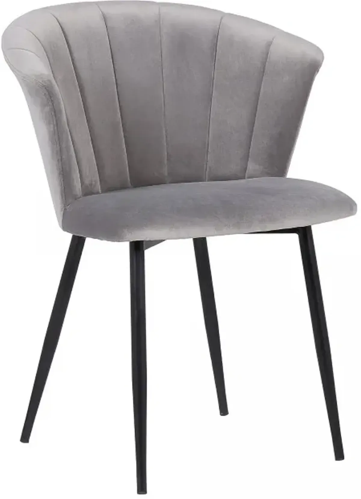 Armen Living Lulu Grey/Black Dining Chair