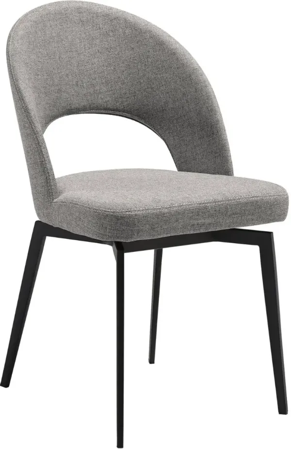 Armen Living Lucia 2-Piece Grey Dining Chair Set
