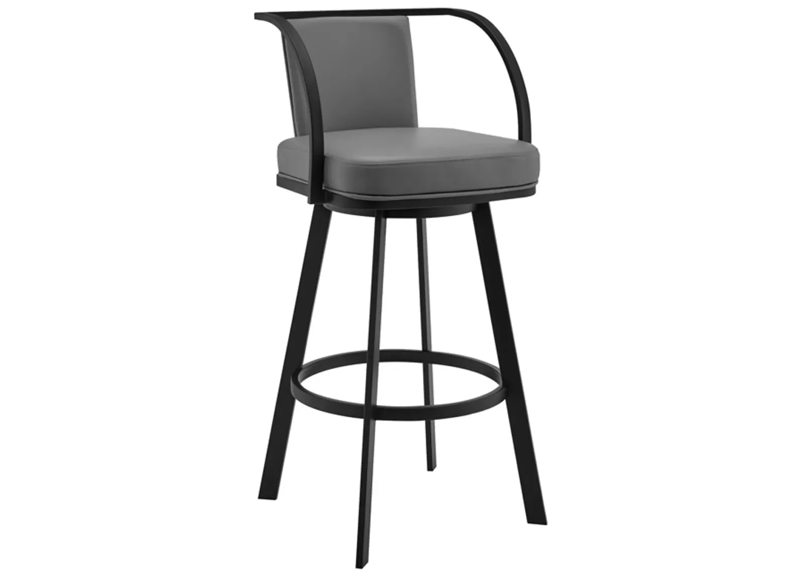 Armen Living Livingston Gray 26" Swivel Counter Stool