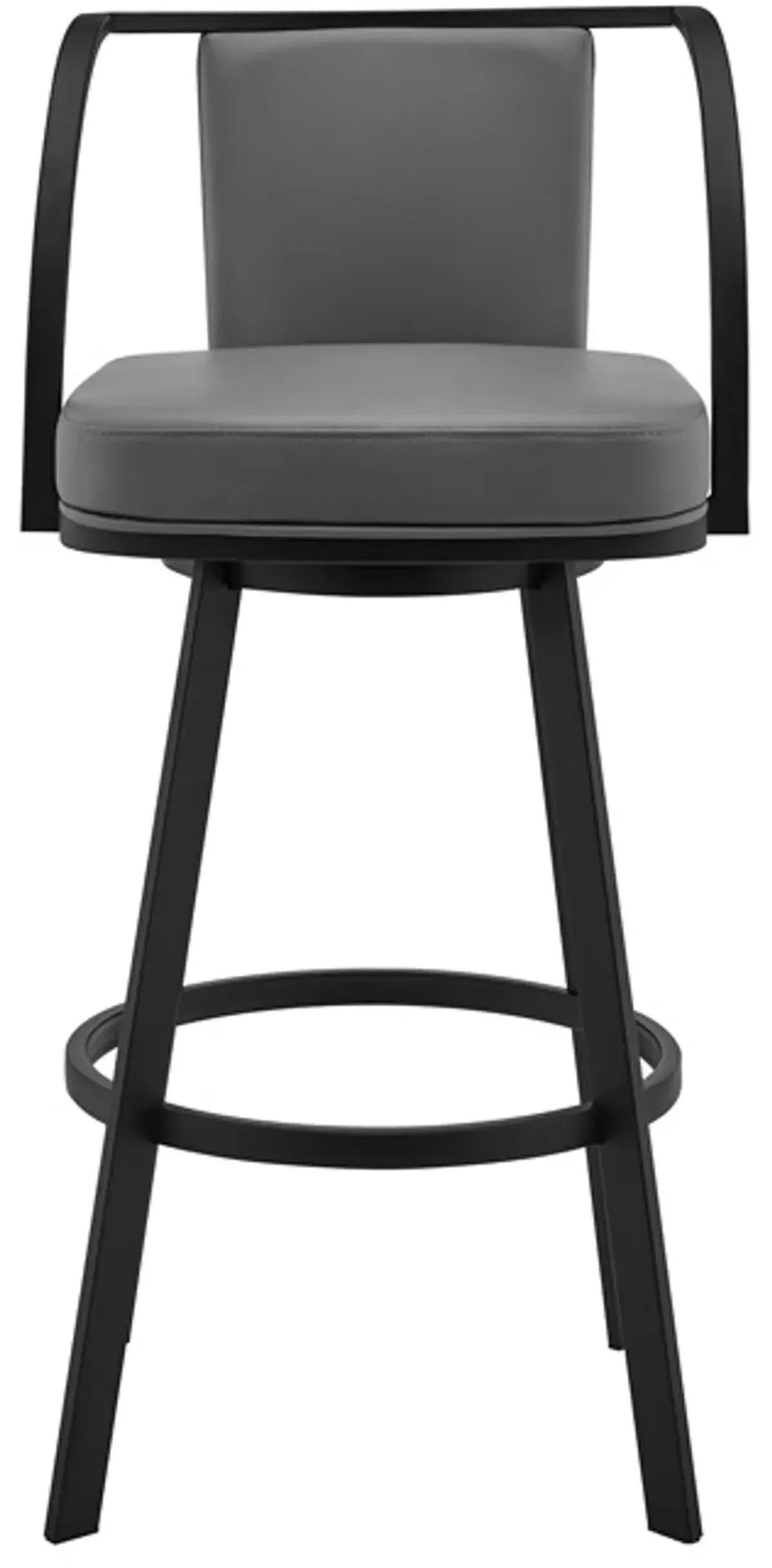 Armen Living Livingston Gray 30" Swivel Bar Stool