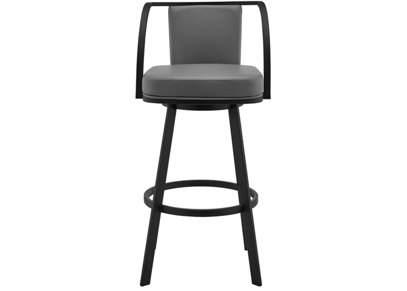 Armen Living Livingston Gray 30" Swivel Bar Stool