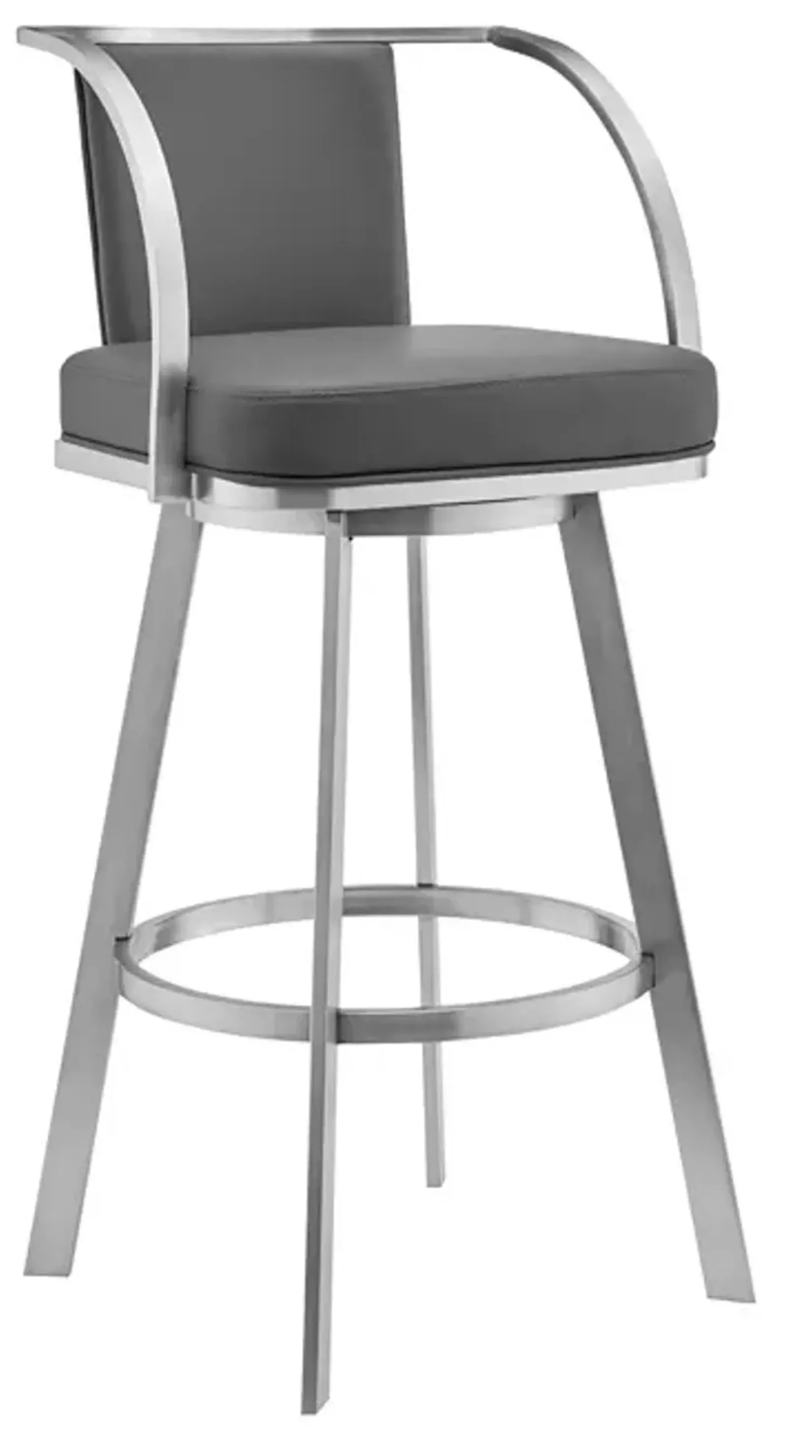 Armen Living Livingston Gray 26" Swivel Counter Stool