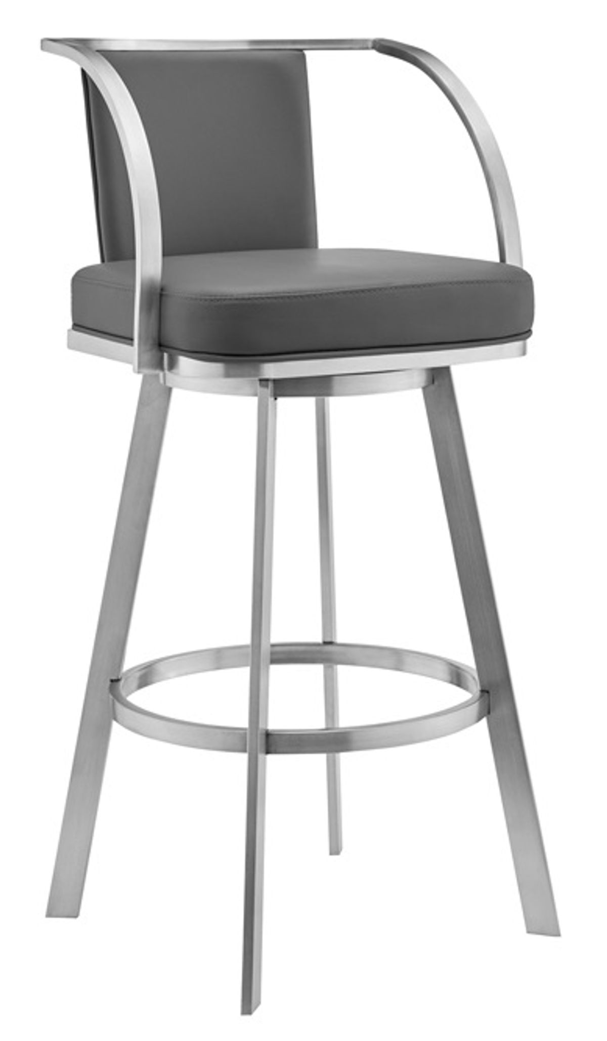 Armen Living Livingston Gray 26" Swivel Counter Stool