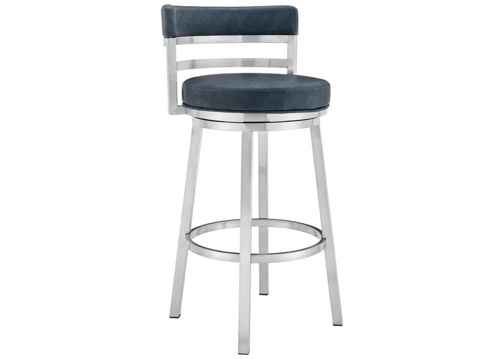 Armen Living Madrid Blue 26" Counter Stool