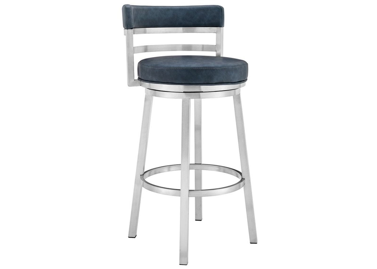 Armen Living Madrid Blue 30" Bar Stool