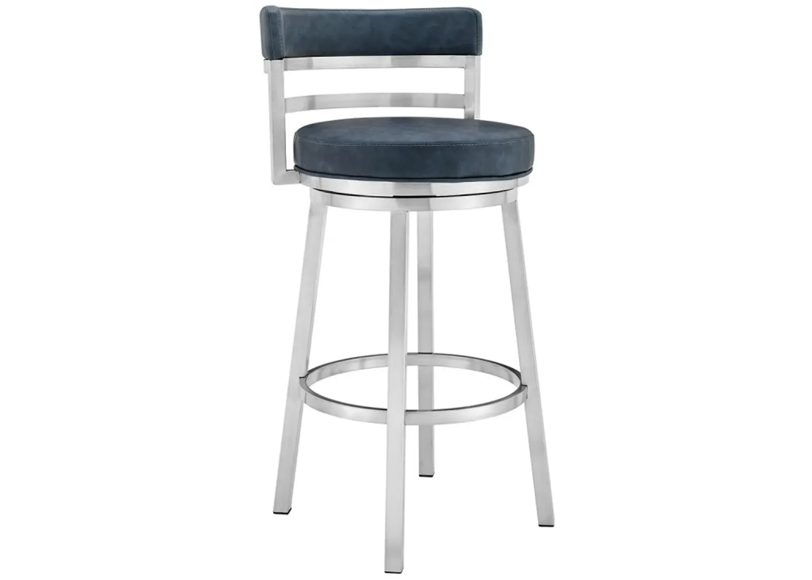 Armen Living Madrid Blue 30" Bar Stool